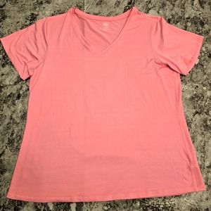 Athletic V neck short sleeve Shirts active wear 2 Shirt Bundle Pink and Purple